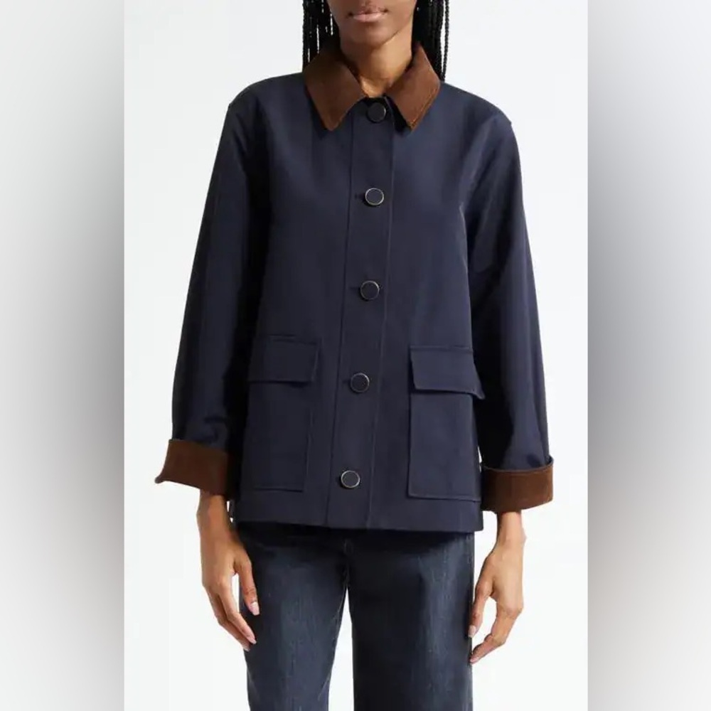 Veronica Beard Arlen Corduroy Trim Dickey Jacket